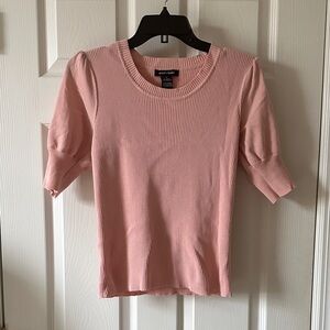 Women’s Blush Ribbed Knit blouse size large